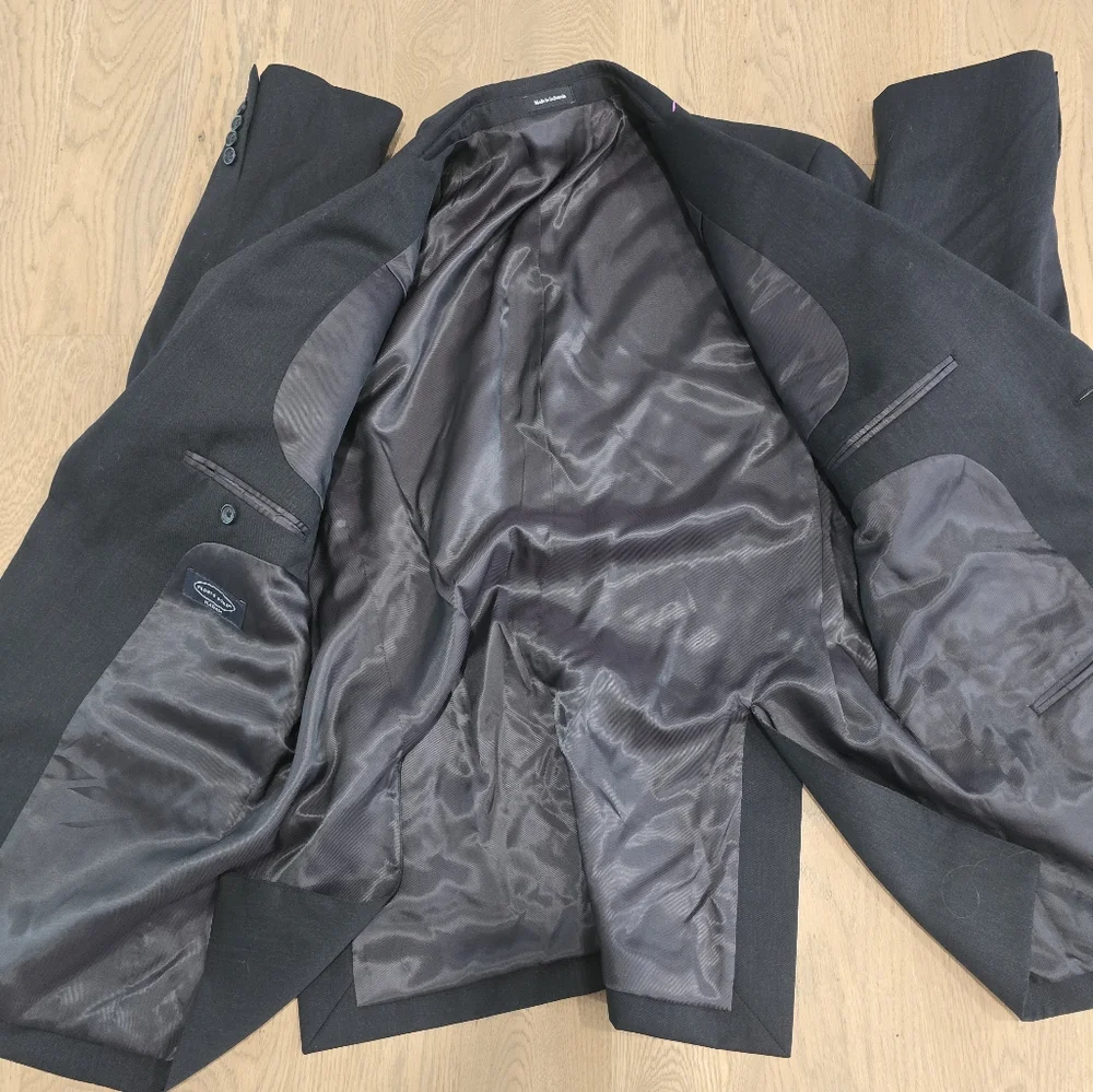 Pronto uomo platinum black‎ Wool suit jacket men's Size 44